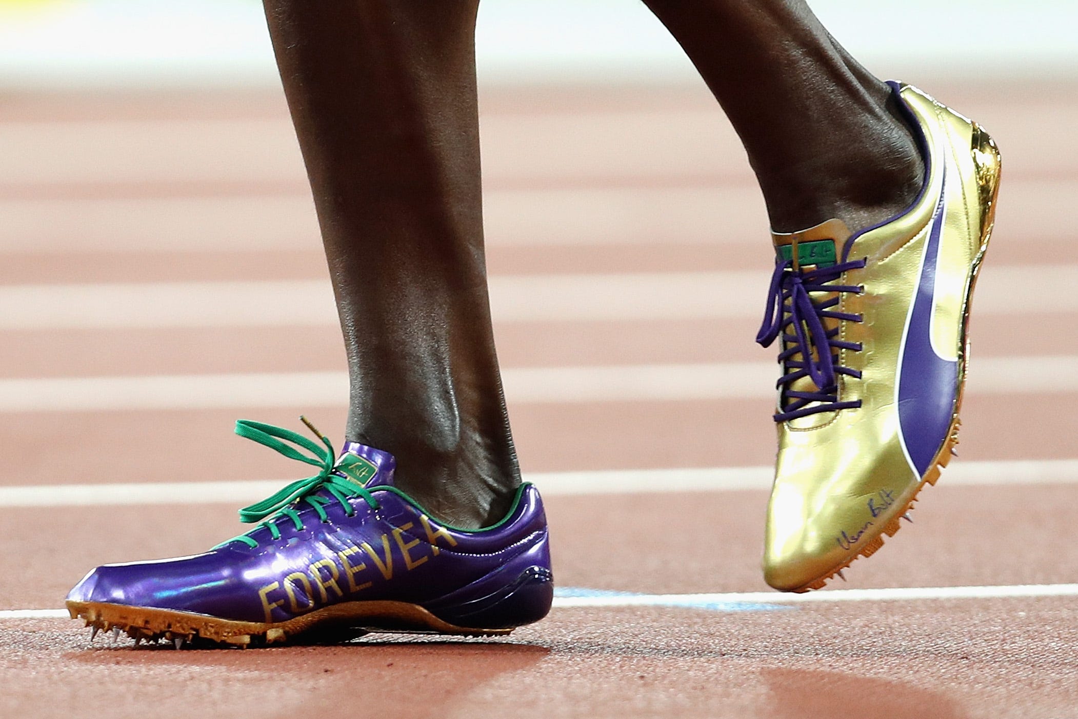 Usain Bolt has perfect shoes for last 